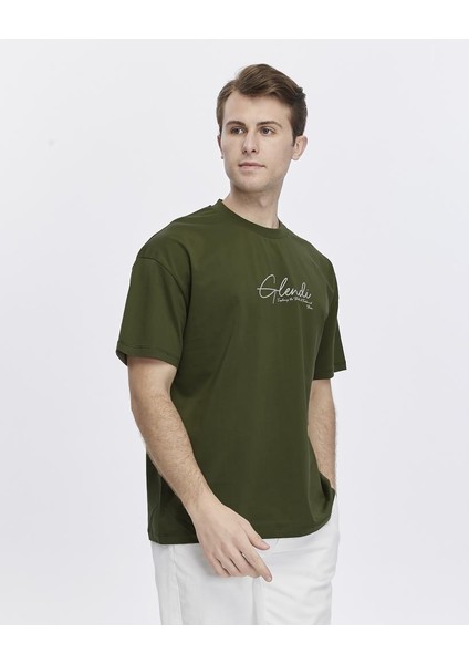 Arkası ve Önü Baskılı Oversize Tişört