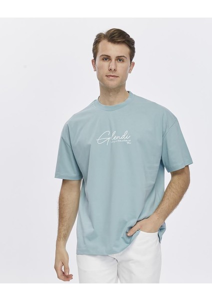 Arkası ve Önü Baskılı Oversize Tişört