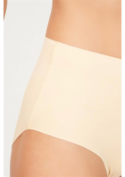 Yüksek Bel Basic Lazer Kesim Kadın Bikini Külot-Ten fırsatları