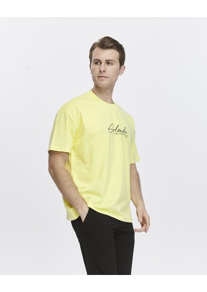 Arkası ve Önü Baskılı Oversize Tişört