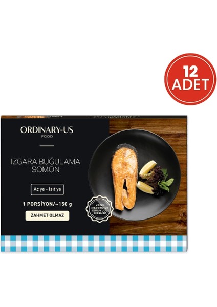 Ordinary-Us Food Izgara Buğulama Somon 12'li