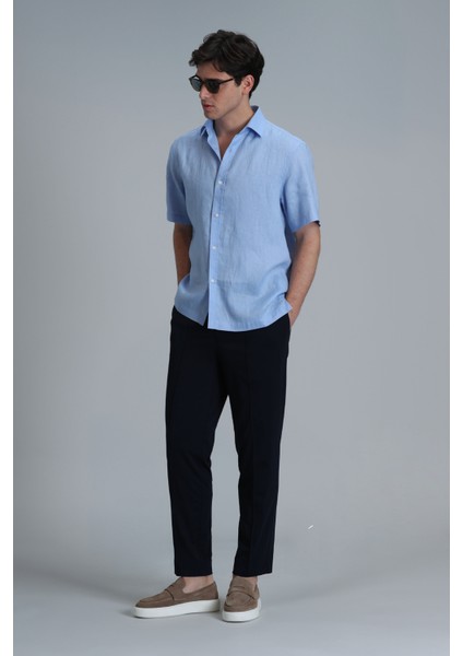 Bert Erkek Basic Gömlek Comfort Fit Lacivert