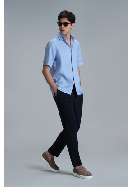 Bert Erkek Basic Gömlek Comfort Fit Lacivert