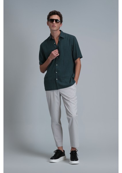 Bert Erkek Basic Gömlek Comfort Fit Lacivert