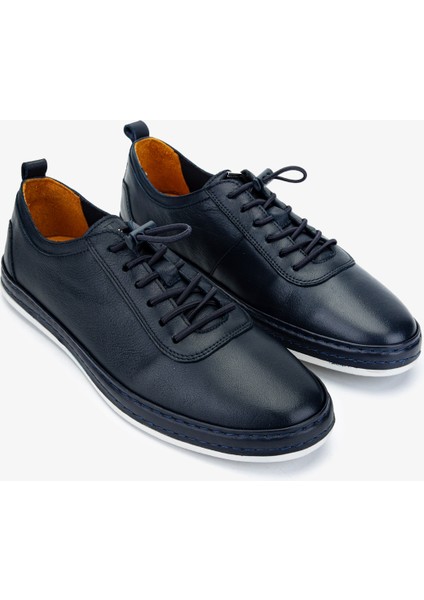 Erkek Lacivert Deri Casual Ayakkabı 128 245530 Erk Ayk Y24 fiyatları