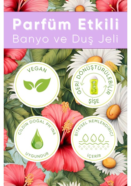 Be Happy - Hibiskus ve Papatya Özlü Parfüm Etkili Duş Jeli modelleri