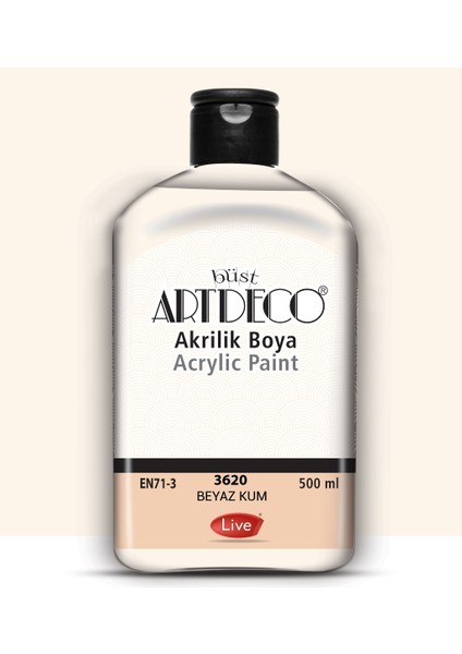 Akrilik Boya 500 Ml. 3620 Beyaz Kum