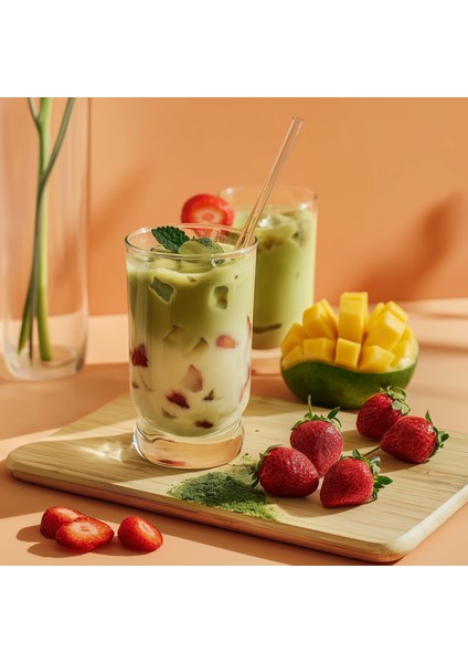 Mim And More Mango & Strawberry, Mango ve Çilek Aromalı Matcha 25 gr