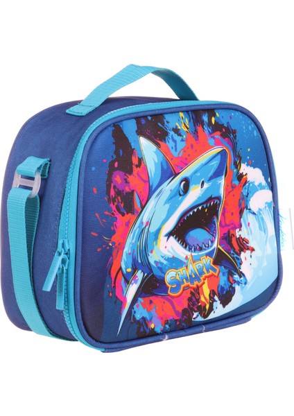 Kids Isı Yalıtımlı Erkek Çocuk Mavi Köpekbalığı Beslenme Çantası