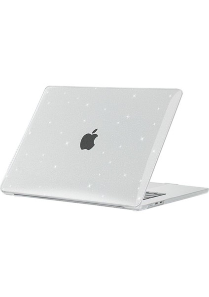 Apple MacBook Air 15" 2024 M3 M2 A3114 A2941 Kılıf Simli Ön Arka Kapak