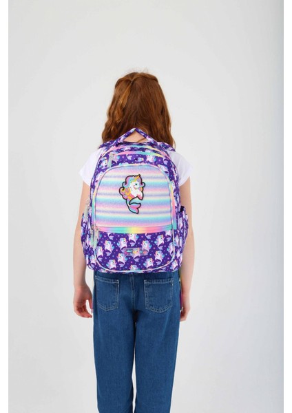 Kids Kız Çocuk Mor Unicorn Okul Sırt Çantası