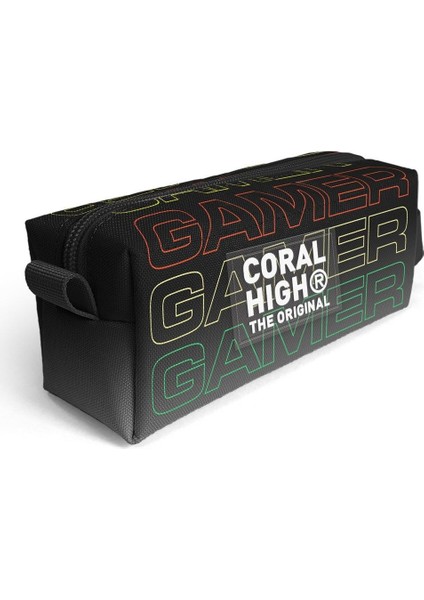 Siyah Gri Gamer Desenli Erkek Çocuk Isı Yalıtımlı Beslenme Çantası ve Kalemlik Seti modelleri