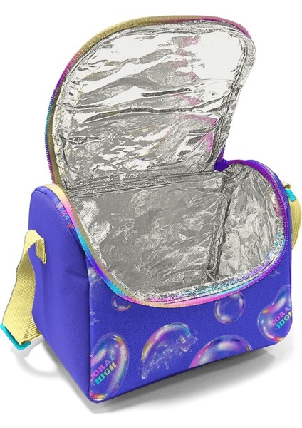 Üç Gözlü Ilkokul Çantası ve Beslenme Çantası - Lavanta Pembe Baloncuk Desenli - Kız Çocuk modelleri