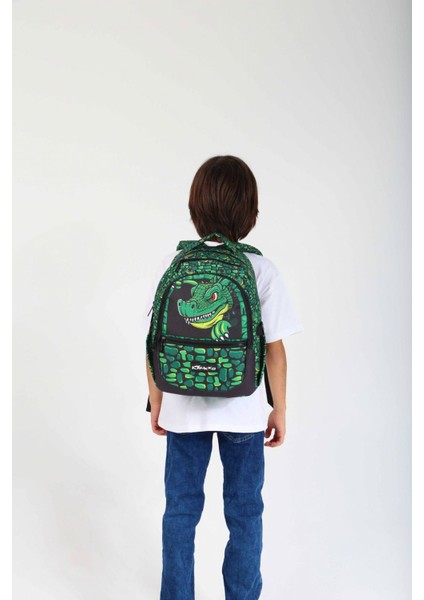Kids Yeşil Ejderha Erkek Çocuk Okul Sırt Çantası fırsatları
