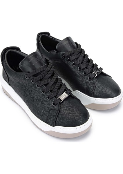 Tamer Tanca Kadın Vegan Siyah/bej Sneakers & Spor Ayakkabı 1009 2505-89 Bn Ayk Y24 Sıyah Fltr/bej