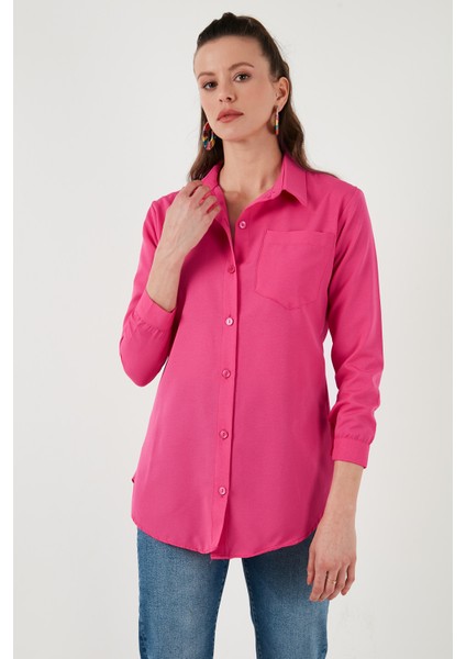 Pamuklu Regular Fit Tek Cepli Gömlek Bayan Gömlek 4613001 modelleri