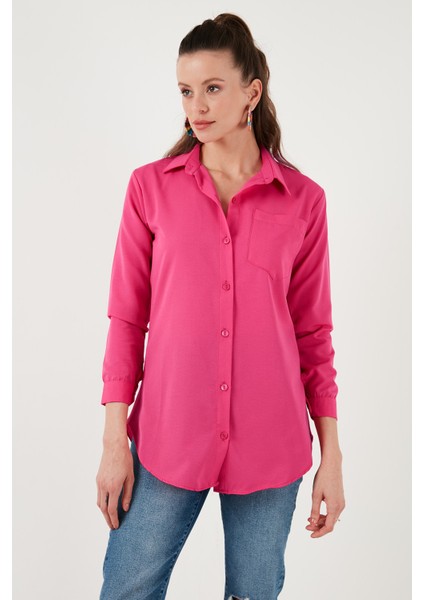 Pamuklu Regular Fit Tek Cepli Gömlek Bayan Gömlek 4613001 indirimleri