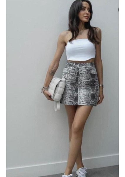 Desenli Mini Jean Etek fiyatları