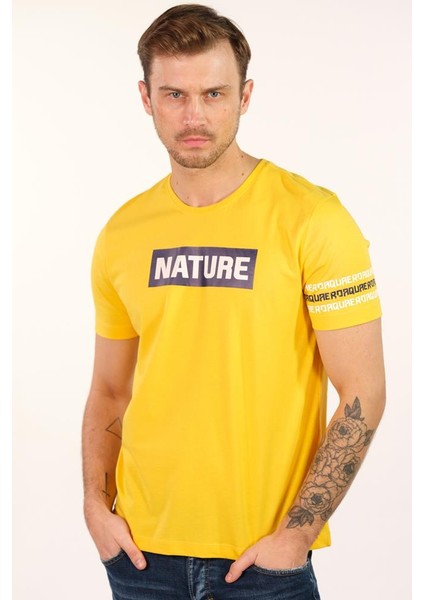 Erkek Bisiklet Yaka Tişört Y22344400801