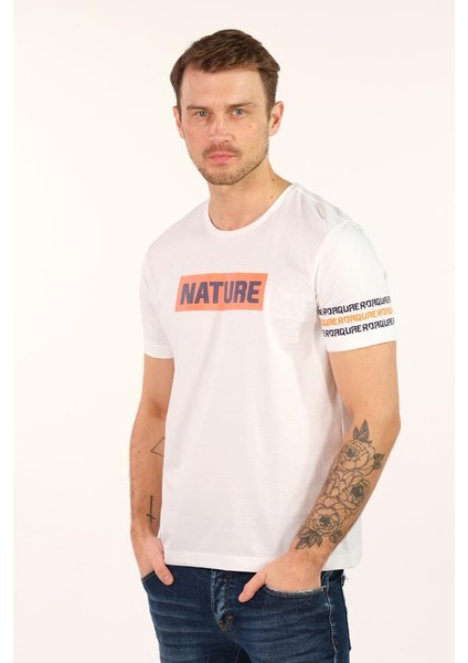 Erkek Bisiklet Yaka Tişört Y22344400801