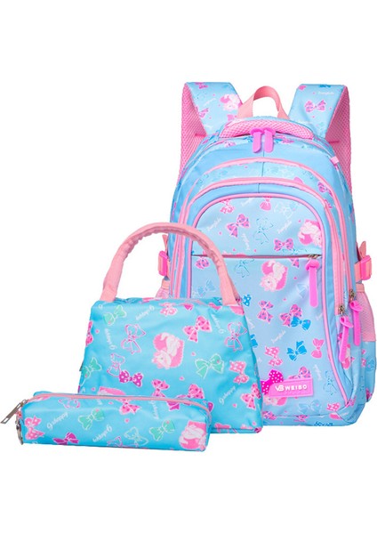 Okul Sırt Çantası Kız Seti Sırt Çantası - Öğle Yemeği Çantası ve Kalem Kutusu ile Okul Çantaları Genç Küçük Çocuklar Için Orta Ilköğretim Okul Öncesi Anaokulu Malzemeleri Öğrenci (Yurt Dışından)