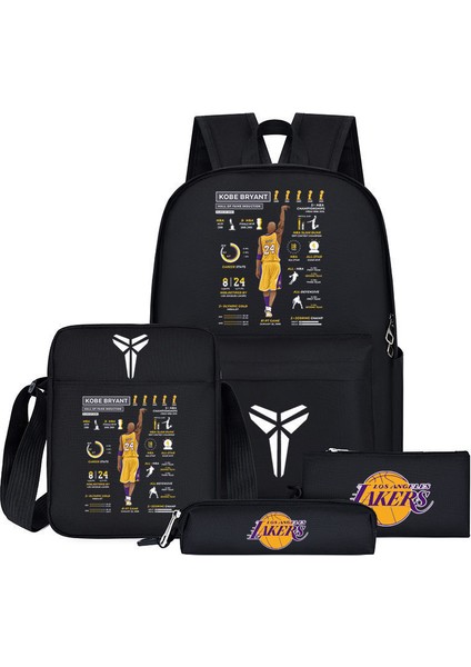 Sırt Çantası, Öğle Yemeği Kutusu Kalem Kutusu ile Rıp 3pc Okul Sırt Çantası Seti, Öğrenciler Erkekler Kızlar Için Basketbol Hayranları Hediyeler, (Yurt Dışından)