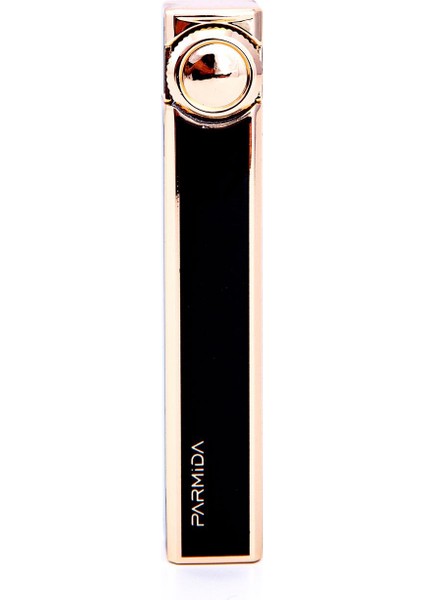 Slim Siyah-Gold Soft Flame Metal Çakmak