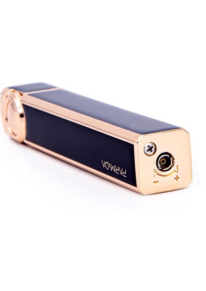 Slim Siyah-Gold Soft Flame Metal Çakmak