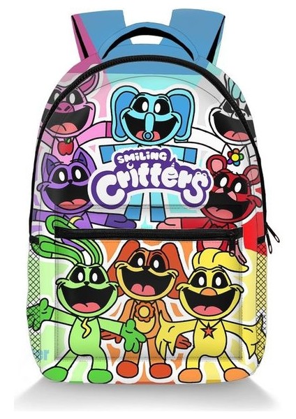 Sıcak Satış Gülümseyen Critters Büyük Kapasiteli Tam Boy Okul Çantası Sırt Çantası 30*10*41 cm Okul Çantası Dekorasyon Doğum Günü Hediyeleri (Yurt Dışından)