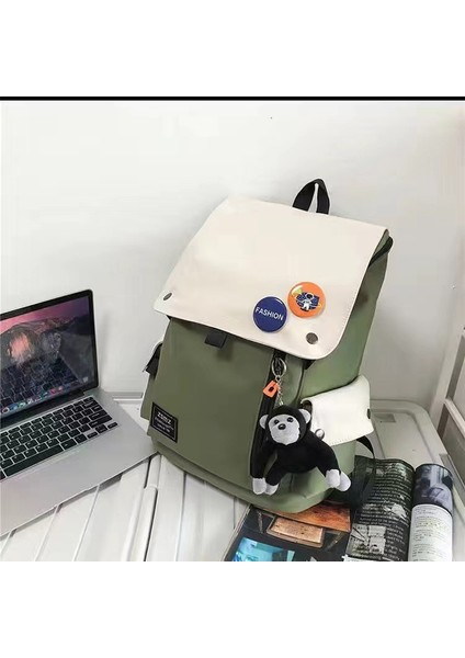 Kadınlar Için Sevimli Sırt Çantası, Kolyeli 15.6 '' Dizüstü Bilgisayar Sırt Çantaları, Geniş Sırt Çantası, Suya Dayanıklı Günlük Sırt Çantası (Yeşil) (Yurt Dışından)