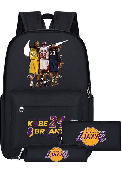 Sırt Çantası, Öğle Yemeği Kutusu Kalem Kutusu ile Rıp 3pc Okul Sırt Çantası Seti, Öğrenciler Erkekler Kızlar Için Basketbol Hayranları Hediyeler, (Yurt Dışından)