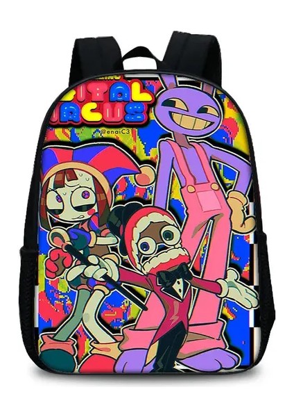 Inanılmaz Dijital Sirk Sırt Çantası 35X27X12 cm Dizüstü Bilgisayar Mochila Çantası Yaratıcı Karikatür Anime Oyunu Sevimli Okul Çantası Büyük Kapasiteli Ki (Yurt Dışından)