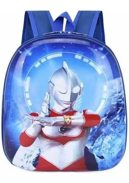 Çizimli Çanta Bebek Sevimli Çanta Sırt Çantası Erkek Kız Çocuk Anaokulu-Mavi Yükseltme Ultraman El (Yurt Dışından)