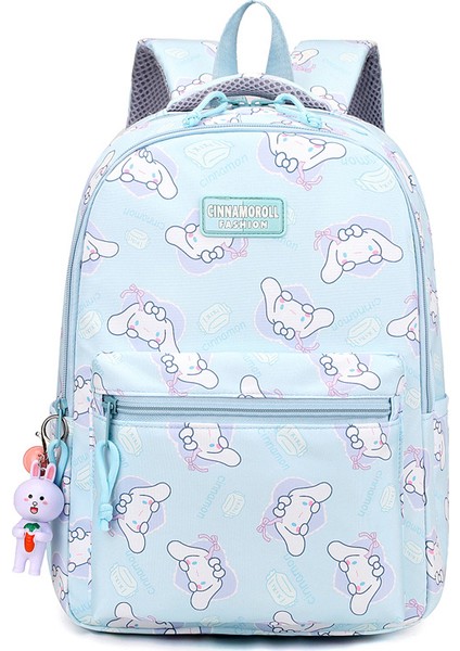 Karikatür Melodi Her Yerde Baskı Rahat Sırt Çantası Laptop Sırt Çantası Seyahat Yürüyüş Sırt Çantası Sırt Çantası Sırt Çantası-Mavi Tarçın (Yurt Dışından)