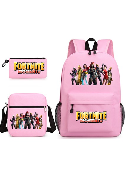 Futbol Yıldızı Messi Sırt Çantası Seti-Su Geçirmez Tuval Seyahat Sırt Çantası 3 Parça Sırt Çantası Omuz Çantası Mini Kılıf Seti (Yurt Dışından)