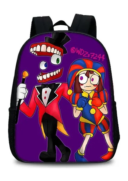 Inanılmaz Dijital Sirk Sırt Çantası 35X27X12 cm Dizüstü Bilgisayar Mochila Çantası Yaratıcı Karikatür Anime Oyunu Sevimli Okul Çantası Büyük Kapasiteli Ki (Yurt Dışından)