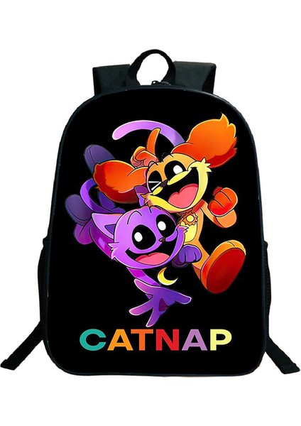 Naylon Smilings Critter Baskı Sırt Çantaları Genç Büyük Kapasiteli Okul Çantası Erkek Kız Karikatür Seyahat Sırt Çantası Erkek Kadın Sırt Çantası (Yurt Dışından)