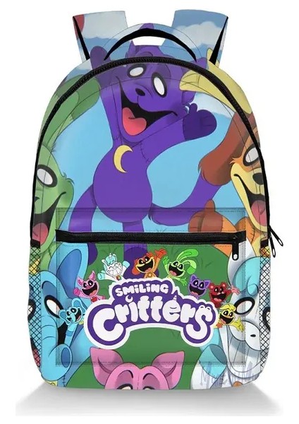 40*31*14 cm Gülümseyen Critters Sırt Çantası Gülümseyen Critters Okul Çantası Büyük Kapasiteli Çok Amaçlı Çanta Çocuklar Için Doğum Günü Noel (Yurt Dışından)