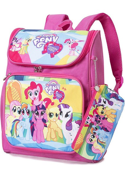 Karikatür Basit Büyük Kapasiteli Öğrenci Schoolbag Sırt Çantası Karikatür Çocuk Anaokulu Sırt Çantası Kalem Kutusu-Unicorn (Yurt Dışından)