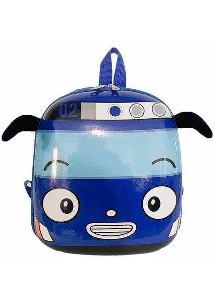 Karikatür Çanta Bebek Sevimli Çanta Sırt Çantası Erkek Kız Çocuk Anaokulu-Mavi Otobüs (Yurt Dışından)