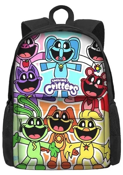 Gülümseyen Critters Sırt Çantası Gülümseyen Critters 42*32*14 cm Okul Çantası Büyük Kapasiteli Çok Amaçlı Çanta Çocuklar Için Doğum Günü Noel G (Yurt Dışından)