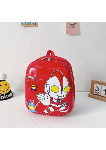 Karikatür Çanta Bebek Sevimli Çanta Sırt Çantası Erkek Kız Çocuk Anaokulu-Kırmızı Ultraman (Yurt Dışından)