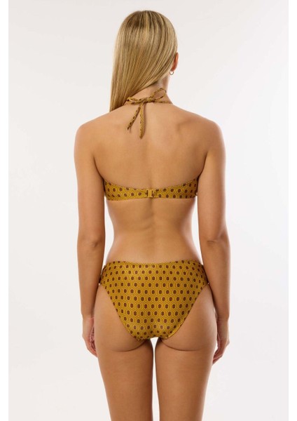 4604 Gold Simli Straplez Bikini Takımı modelleri