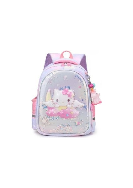 Sevimli Çocuklar Sırt Çantası Yürümeye Başlayan Sırt Çantası Karikatür Okul Sırt Çantası Kızlar Için Seyahat Sırt Çantası Kız Sırt Çantası-Mor Kt Kedi (Yurt Dışından)