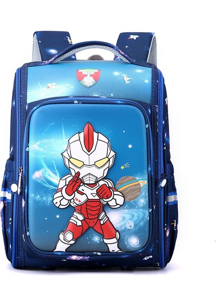Yeni Karikatür Ilkokul Öğrencisi Sırt Çantası Büyük Kapasiteli Ağırlık Azaltıcı Omurga Koruma Alanı Çantası Erkek ve Kız Çocuk Sırt Çantasıkoyu Mavi Ultraman (Yurt Dışından)