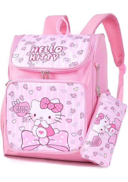 Anaokulu Ilkokul Öğrencileri Için Kalem Kutulu Karikatür Okul Çantası, Basit ve Sevimli, Büyük Kapasiteli, Hafif ve Nefes Alabilen Okul Çantası Sırt Çantası (Yurt Dışından)