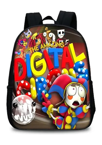 Inanılmaz Dijital Sirk Sırt Çantası 35X27X12 cm Dizüstü Bilgisayar Mochila Çantası Yaratıcı Karikatür Anime Oyunu Sevimli Okul Çantası Büyük Kapasiteli Ki (Yurt Dışından)