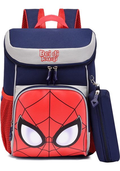Kız ve Erkek Çocuklar Için Büyük Kapasiteli, Omurga Korumalı ve Yükü Azaltan Ilkokul Okul Çantaları, Hafif Çocuk Küçük Sırt Çantası-Kırmızı Örümcek Adam (Yurt Dışından)