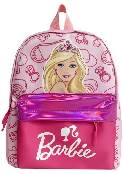 Kızlar Için Barbie Sırt Çantası, Ayarlanabilir Omuz Askılı ve Destekli Sırt Çantası, Yükseltilmiş Işlemeli Logolu Barbie Pembe 16 Inç Okul Çantası, Çocuklar Için Dayanıklı Okul Çantası (Yurt Dışından)