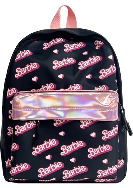 Kızlar Için Barbie Sırt Çantası, Ayarlanabilir Omuz Askılı ve Destekli Sırt Çantası, Yükseltilmiş Işlemeli Logolu Barbie Pembe 16 Inç Okul Çantası, Çocuklar Için Dayanıklı Okul Çantası (Yurt Dışından)
